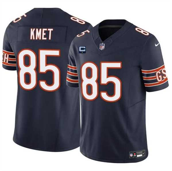 Men & Women & Youth Chicago Bears #85 Cole Kmet Navy 2024 F.U.S.E. With 1-star C Patch Vapor Untouchable Limited Stitched Jersey->chicago bears->NFL Jersey